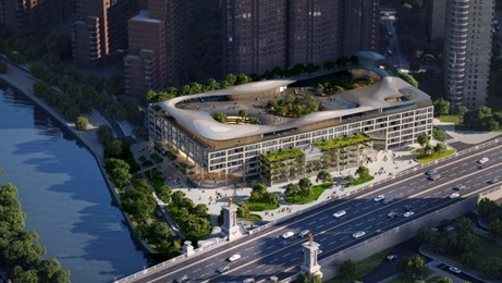 上海苏州河畔新增文化地标：“苏河·梦立方”